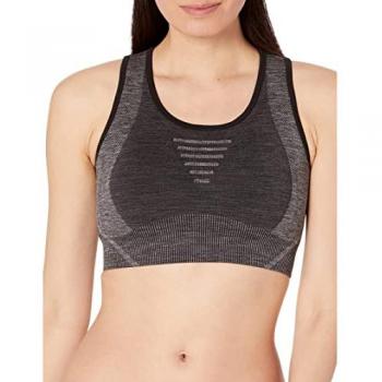 Black Heather Smartwool Intraknit Racerback Sports Bra, S (Female)