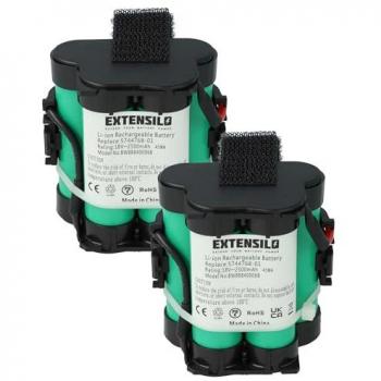 EXTENSILO 2x 18V Li-Ion Battery for Gardena R70Li and R80Li