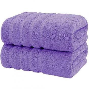 Casa Copenhagen Bella Set de 2 Serviettes de Bain en Rose Violette pour un Moment de Relaxation dans le Confort