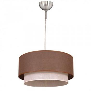 Lámpara Colgante FABRILAMP FAB 2.810/50-MARR/BEIS | Doble Colgante Marrón/beige Cilindro (50/40/reg)