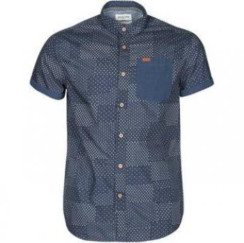 Camicia a maniche corte blu Deeluxe