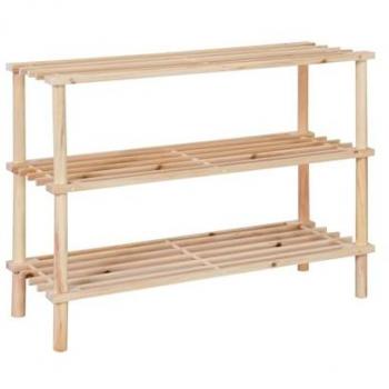 Anea 3‑Schicht‑Schuhschrank aus natürlichem Holz