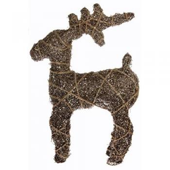 Weihnachtsfigur MYFLAIR MÖBEL & ACCESSOIRES Weihnachtsdeko Dekofiguren Gr. B/H/T: 33cm x 40cm x 12cm, braun (braun, altgoldfarben) LED Rentier