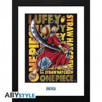 Tableau encadré One Piece : Luffy à Wano