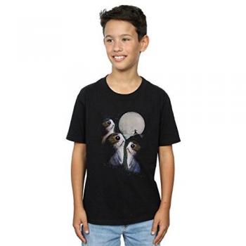 Star Wars Porgs Jungen T-Shirt 9-11 Jahre schwarz