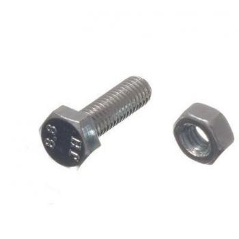 Industrial Grade Steel Hex Bolt Set Screw with Nuts, M6 x 20mm Size, BZP Finish (Pack of 200)