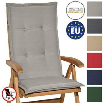 Cuscino per Sedia a Sdraio Resistente e Comodo Grigio chiaro
