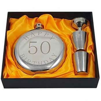 Milestone 50th Birthday Flask Gift
