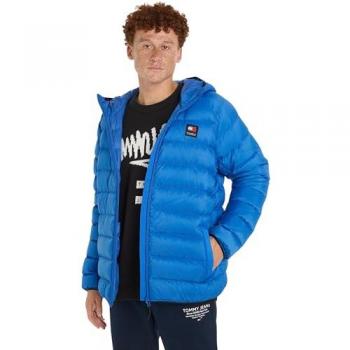 Tommy Jeans Herren Übergangsdaunenjacke mit Kapuze Regular Fit XXL Blau