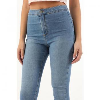 Jeans donna alta vita blu chiaro 25