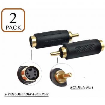 Pack de 2 Adaptadores S-Video a RCA Macho