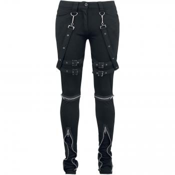 Gothicana by EMP Pantalones Megan Mujer Negro W31L32