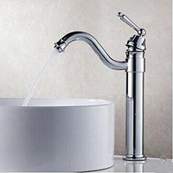 Robinet contemporain Lookshop® Lavabo Chrome et Laiton