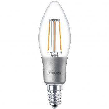 Philips Filament LED Kerze 4,5W E14 827 B35 klar dimmbar