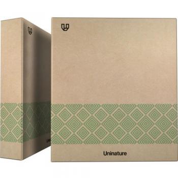 Carpeta reciclada con anillas 4x40mm Kraft Soft A4 verde Uninature 7323920