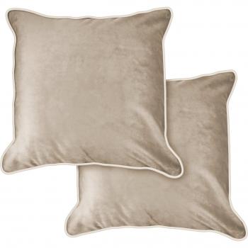 43x43 cm Plush Velvet Cushion Cover in Natural