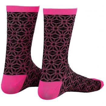 Supacaz Calcetines Asanoha en Negro y Rosa