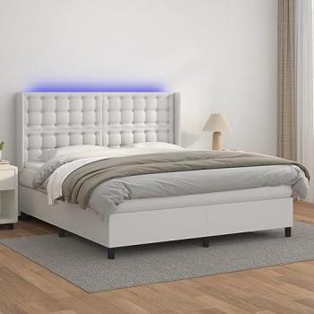 VidaXL Boxspringbett mit Matratze 160x200 cm und LED