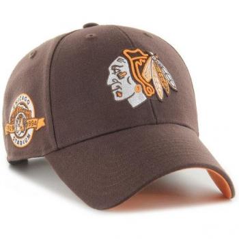 47 Brand Herren Cap „Kurviger Snapback“ – NHL Chicago Blackhawks Vintage (Braun)