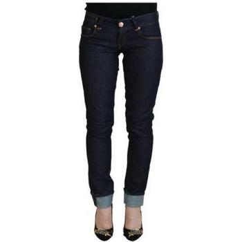 Jeans donna slim cut vita bassa blu in cotone W26