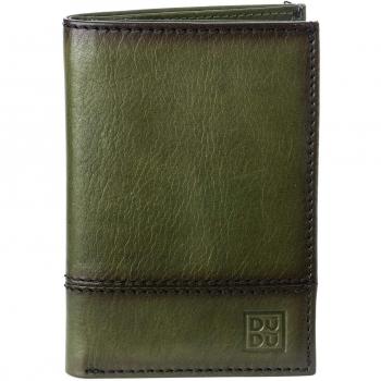 Portafoglio UOMO DUDU Verde Slim 9 Tasche