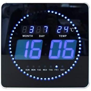 UNiLUX LED-Wanduhr FLO LED, mit Datum/Temperatur, schwarz