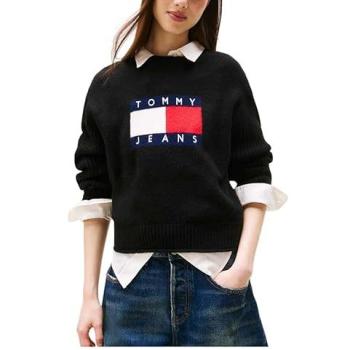 Pull Tommy Jeans drapeau noir taille S