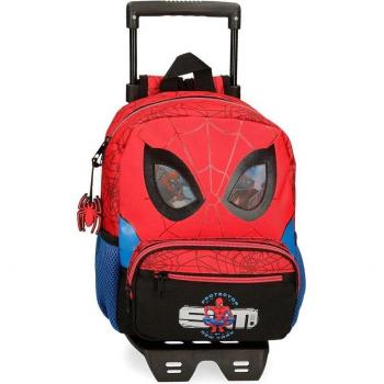 Mochila Spiderman con carro rojo de 28cm