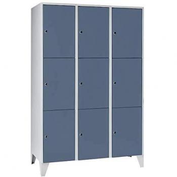 WOLF 1200mm Wide 9-Compartment Locker, Light Grey