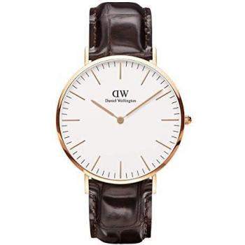 Daniel Wellington Classic York, Dunkelbraun/Roségold Uhr, 40mm, Leder, für Herren