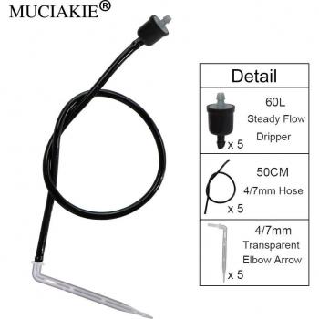 MUCIAKIE goteros para jardín, 5 unidades, piqueta curvada 4/7mm
