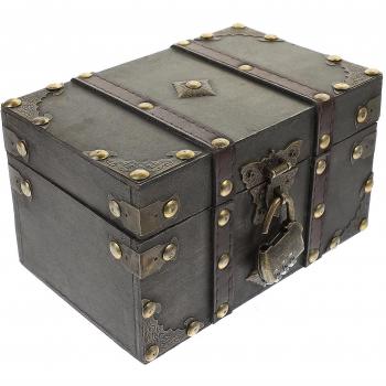 Cofre Pirata Gris Decorativo