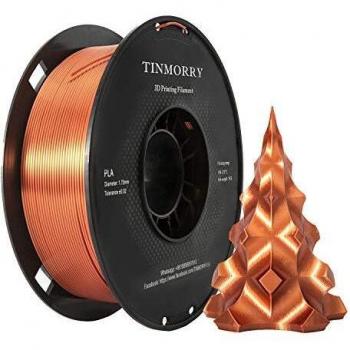 TINMORRY 1 kg Kupfer Silk Plus PLA – 3D‑Drucker Spule