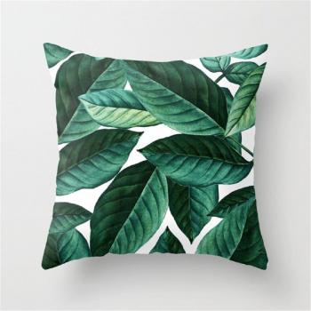 Décoration Chambre – Couette Vert Feuilles 45x45 cm, Polyester Souple