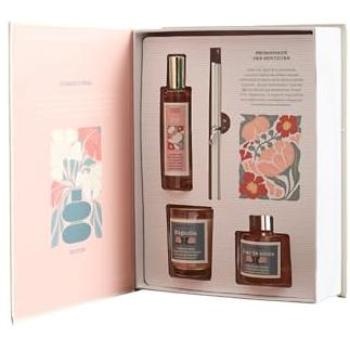 Parfum de Fleurs : Bougie, Diffuseur, Spray en Coffret