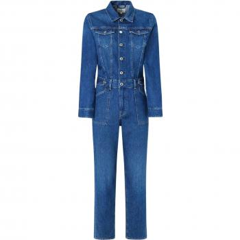 Pepe Jeans Mono Vaquero Hunter Utility de Manga Larga con Cuello Camisero para Mujer en Azul