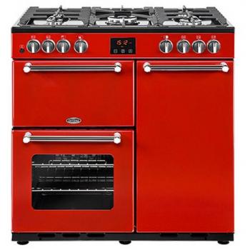 Cuisinière à gaz Belling PKENS90DFRED avec couleur rouge