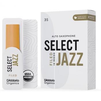 D'Addario Woodwinds Organic Jazz‑Fielded Alt 3S – 10er Pack für Altsaxophon