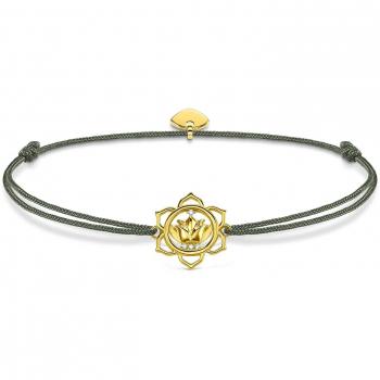 Damenarmband Thomas Sabo Little Secrets – 925 Sterling Silber, vergoldet, graues Finish, LS014‑379‑5‑L20v