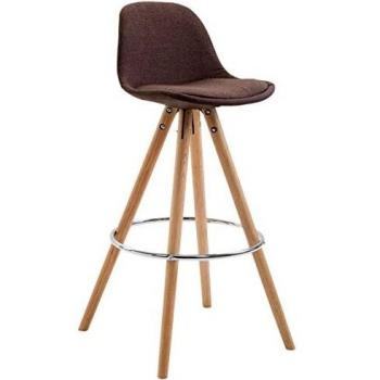 Hocker CLP Franklin – Rundes Holzgestell, Fußstütze, naturbraun