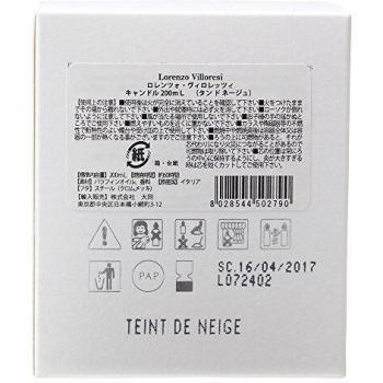 Vela de Scent Villoresi Teint de Neige 190 gr
