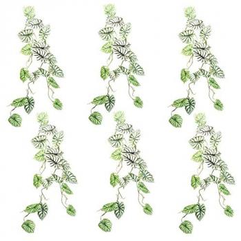 Synthetic Dragon Scale Alocasia Hanging Green – 6×120cm (Light)