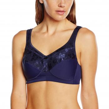 Sassa Damen Bügelloser BH 10892, Einfarbig, Gr. 80E, Blau