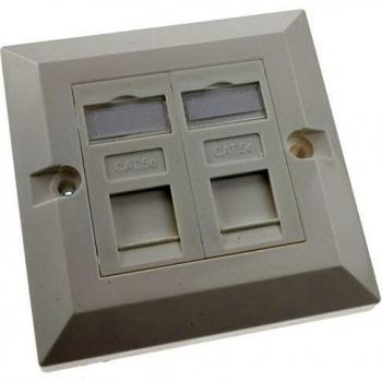 RJ45 Wall Plate Cat5E Double Port