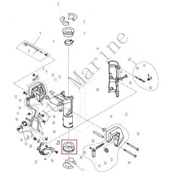 Bottom Absorption Assembly 68D-G2538-00 for Yamaha F4 F5 Outboard Motor
