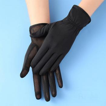 Guantes de conducción para mujer con punta de dedo