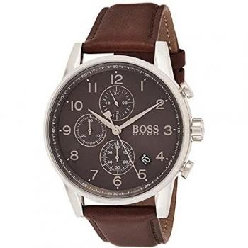 Montre Hugo Boss 1513494 – Bracelet cuir brun, affichage gris