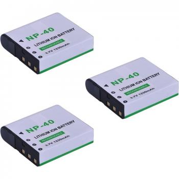 3Pcs 1230mAh NP-40 Replacement Battery for EXILIM EX-Z1050