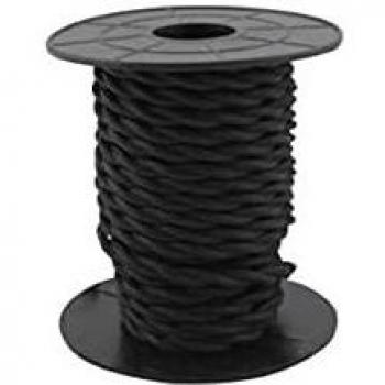 Câble Électrique en Textile 10m 2x0.75mm Gris Foncé