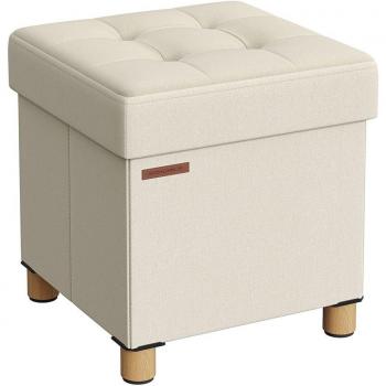 Canapé pouf suspendu à compartiment, blanc crème